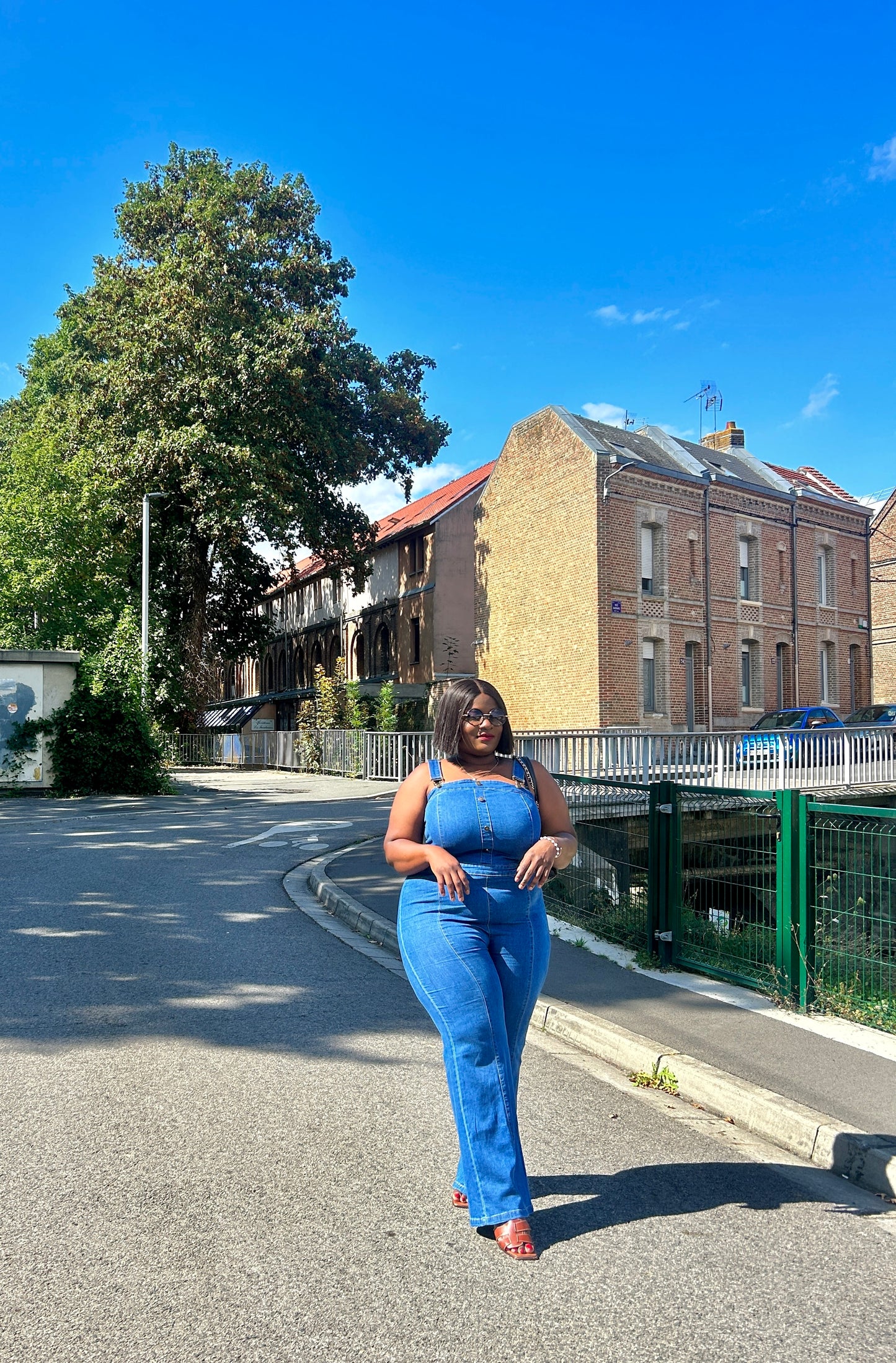 Combinaison en jean pour vêtements grande taille