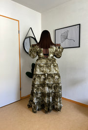 ROBE LONGUE À 5 NIVEAUX PLUS DEEP V