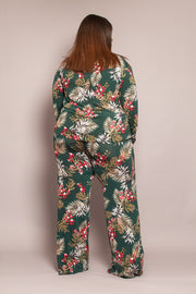 Ensemble deux pièces avec pantalon taille haute à manches longues Plus