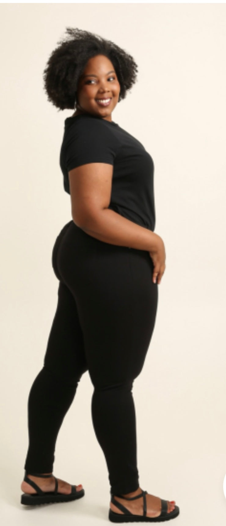 Pantalon leggings noir super size