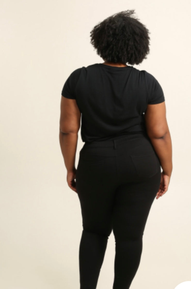 Pantalon leggings noir super size