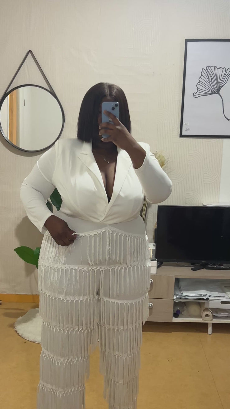 COMBINAISON À FRANGES
GLAMOUR EDGE POUR
VÊTEMENTS DE GRANDE TAILLE